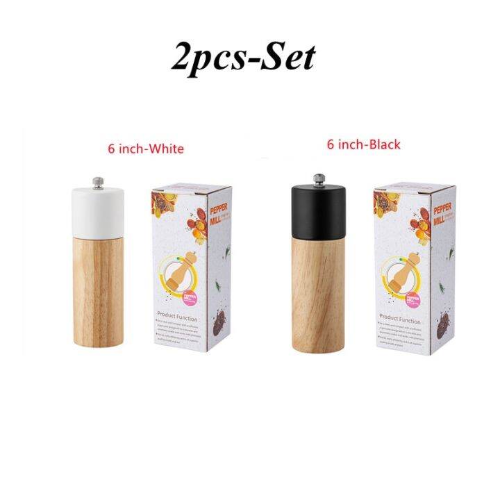 6-inch-wood-ceramic-salt-pepper-grinder-manual-rotor-adjustable-natural-spice-pepper-mill-grinder-for-kitchen-cooking-tools