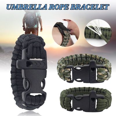 New Emergency Rescue Bracelet with Whistle Paracord Survival Bracelet Tactical Climbing Rope Outdoor Parachute Cord Accessories Survival kits