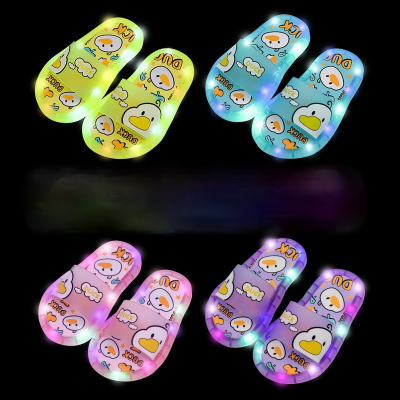 Rainbow LED Light Indoor Slippers Children Shoes Kids Slippers Baby Bathroom Sandals Kids Shoes for Girl Boys Flip Flops Toddler