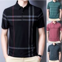 In the summer of 2022 the new mens short sleeve T-shirt fashion tide cultivate ones morality leisure stripe dress render mens POLO shirt --ntx230801❀۞