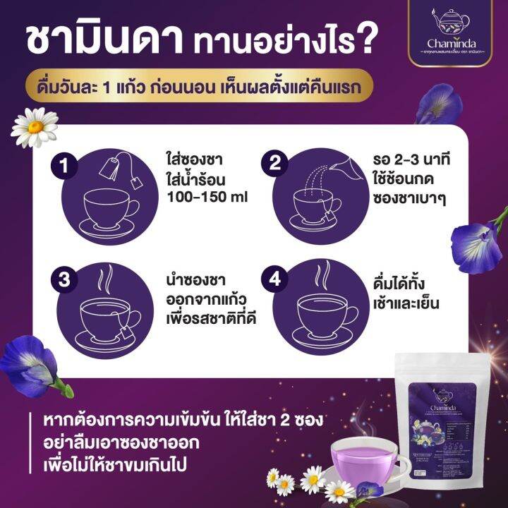 ชามินดา-ชานอนหลับ-ชาคลายเครียด-15-ซอง-1-ห่อ