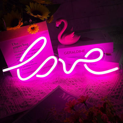 Love LED Neon Wall Sign for Cool Light Neon Lamp Wall Art Bedroom Decorations Neon Light Home Accessories Party Holiday Decor