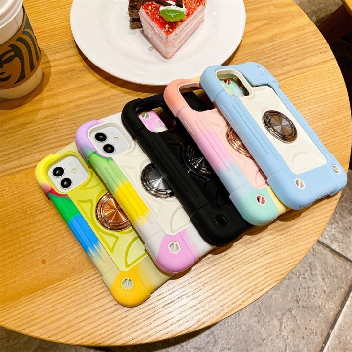 เคสโทรศัพท์มือถือ-แบบหนา-กันตก-ป้องกันหน้าจอ-สําหรับ-apple-iphone-12pro-11-13-x-xr-6-7-8-p