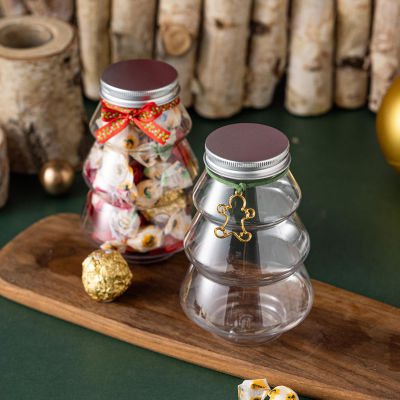 【cw】LBSISI Life 6pcs Christmas Tree Sweet Jar Kids Favor DIY Gift Candy Cookie Snack Chocolate Packing New Year Decoration es