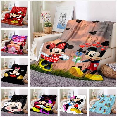 Cartoon Disney Mickey Minnie Flannel Blanket Background Sofa Office Nap Air Conditioning Soft Customizable 6