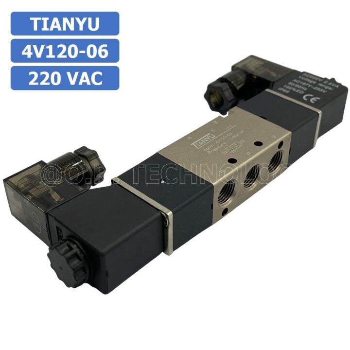 1ชิ้น-4v120-06-220vac-โซลินอยด์วาล์ว-คอยล์-2-ข้าง-double-coil-solenoid-valve-pneumatic-tianyu