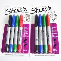 READYSTOCK ? American Sanfu Sharpiecd Disc Marker Pen Small Double-Headed Marker Pen Oily Laboratory With Marker Pen Marker 4-Color Set 37030