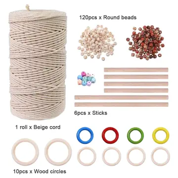 30 Pcs Natural Wood Rings 60mm Unfinished Macrame Wooden Ring Wood Circles  for DIY Craft Ring Pendant Jewelry Making 