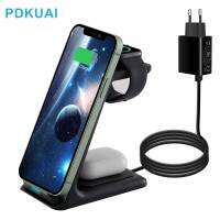 ZZOOI 3 in 1 Wireless Charger For iPhone 14 13 12 11 XS XR X 8 20W Fast Induction Charging Dock Station For Apple Watch 8 Airpods Pro