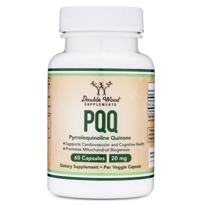 PQQ Double Wood Supplements พีคิวคิว - 20 mg. 60 แคปซูล (Pyrroloquinoline quinone)