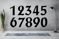V9 เลขที่บ้าน อะครีลิค ตัวเลขอะครีลิค ป้ายบ้านเลขที่บ้าน เลขที่ห้อง เลข diy สีดำ หนา 3mm พร้อมเทปกาว 2 หน้า มีหลายขนาด