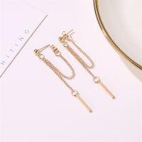 2020 New Earrings Korean Style Temperament Simple Chain Word Earrings Hipster Fashion Long Tassel Earrings