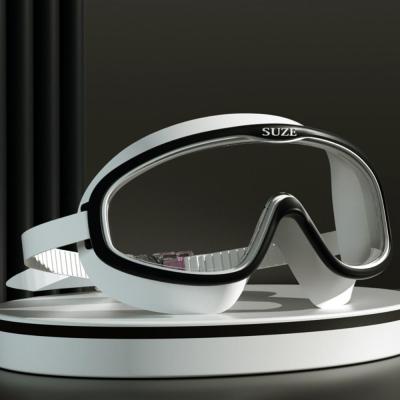 แว่นตาว่ายน้ำใส่สบายปรับที่คาดศีรษะเลนส์ความละเอียดสูงแว่นตาว่ายน้ำอุปกรณ์กีฬาทางน้ำกันหมอกง่าย