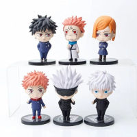 ของเล่นร็อบทอย6ชิ้น/ล็อตอนิเมะ Fushiguro Megumi Gojo Satoru Yuji Itadori ตุ๊กตาขยับแขนขาได้ Jujutsu Kaisen