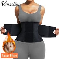 Vensslim Trimmer Cincher เข็มขัดรัดท้องที่รัดเอวสำหรับผู้หญิงเข็มขัดรัดหน้าท้องชุดกระชับสัดส่วนตีนตุ๊กแกพร้อมพันสามชั้นลดน้ำหนักลดน้ำหนัก