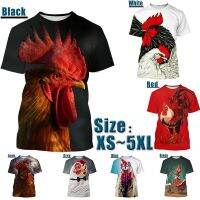 2023 NewAnimal 3D พิมพ์ไก่กราฟิกตลกเย็นไก่เสื้อยืดฤดูร้อนรูปแบบถนนผู้ชายเสื้อเชิ้ตท็อปส์ Xs ~ 4Xl ขนาด XS-4XL