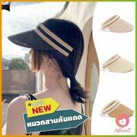 AllWell หมวก​สานครึ่งหัว หมวกสานกันแดด สไตล์เกาหลี  Sun hat