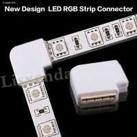 ♞ new 2016 5x 4 pin LED Connector L Shape For connecting corner right angle 10mm 5050 LED Strip Light RGB Color