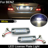 2Pcs For Benz E-Class W211 C-Class W203 CLS-Class C219 SLK-Class R171 High Brightness White LED License Number Plate Light