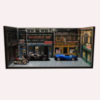 1/64 Garage Parking Lot Street Scene Shooting Board Diorama Suitable for Die-casting Car Model Collection Display Gift