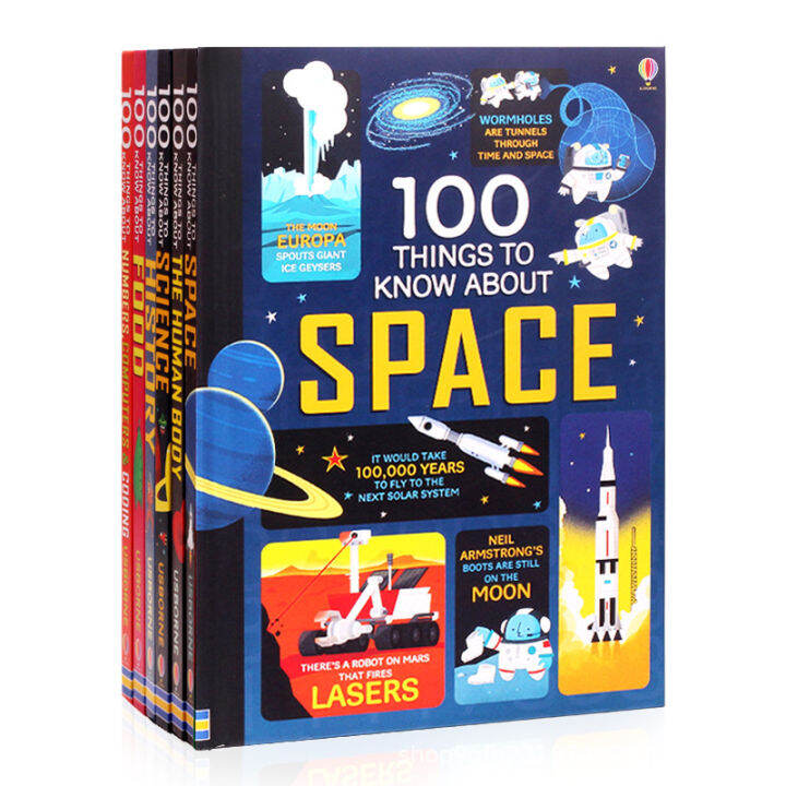 6 Books/Set Usborne 100 Things to Know About Science Space History Food ...