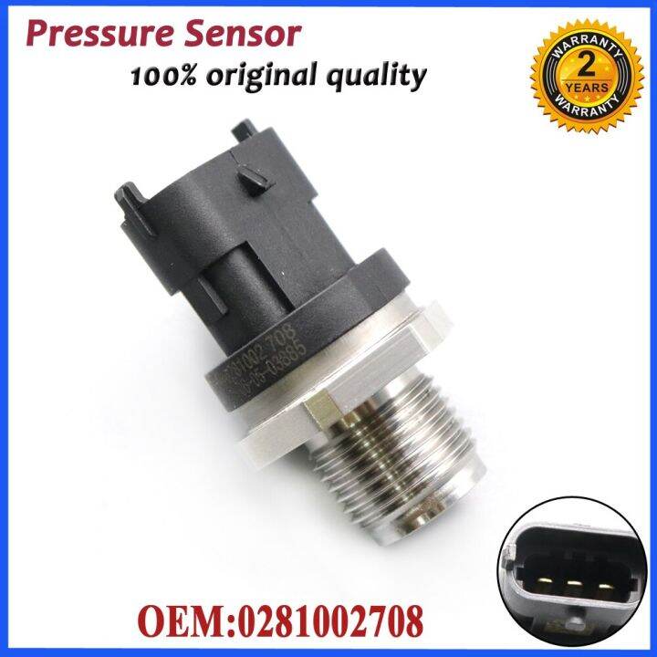 0281002708 Car Fuel Rail High Pressure Sensor Regulator Side Common
