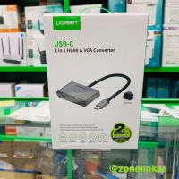 UGREEN 50505 USB-C to HDMI+VGA Connector (4K Aluminum)