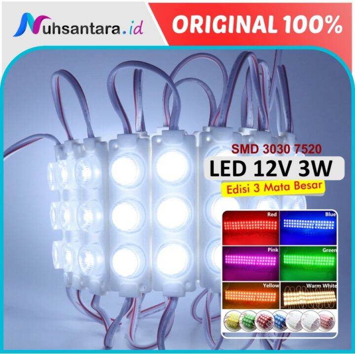 Lampu Led Modul 3 Mata 12v Dc 3 Watt Smd Module Super Murah Lazada Indonesia 7102