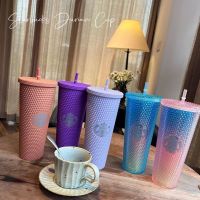 Starbuck Official Store Starbuck Durian Cup Gradient Color Straw Cup 710Ml Large Capacity Plastic Water Cup Starbuck Tumbler Starbuck Mug