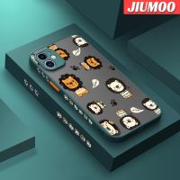 เคส JIUMOO สำหรับ iPhone 11 Pro 11 Pro Max เคสฝาหลังลายสิงโตน่ารักแบบใหม่เคสกรอบซิลิโคนโปร่งใสกันกระแทกเคสมือถือรวมฝาครอบป้องกันเลนส์กล้องถ่ายรูปทั้งหมด