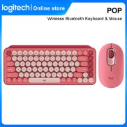 Logitech phím Pop Bàn phím không dây Bluetooth chuột chống ồn xách tay cho