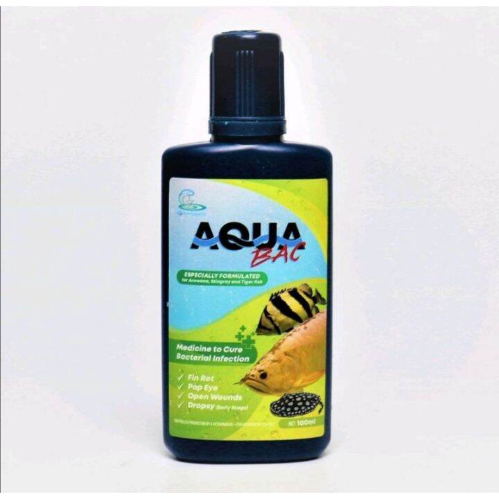 [ลดเฉพาะวันนี้] AQUA BAC 100 Ml.(ผลิตภัณฑ์ปลามังกร กระเบน เสือตอ เกล็ด ...