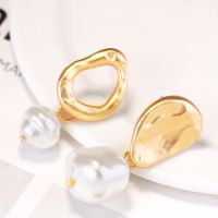 【YP】 piece free shipping 1030402301 large and beads imitation pearl pendant zinc alloy earrings