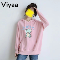 Viyaa เสื้อฮู้ด เสื้อแขนยาวอบอุ่น หลวมและสบาย ทันสมัย สไตล์ นุ่มนวล ทันสมัย WWY2392Z6C 38Z230923