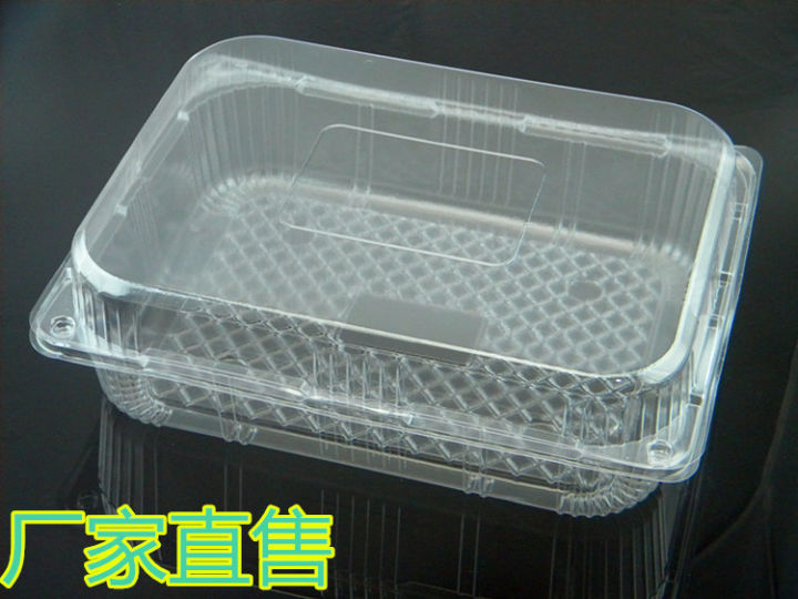 Laojbaba Disposable Transparent Plastic Packaging Box (50 Count) with  Cover, Disposable Plastic to Go Boxes fruit and vegetable box,Used to Hold