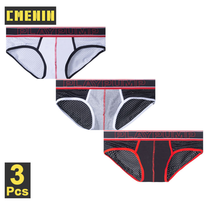 cmenin-playpump-3pcs-ขายร้อนผ้าฝ้ายเซ็กซี่กางเกงในชายกางเกงผู้ชายกางเกง-jockstrap-ชุดชั้นใน-brief-pp9104