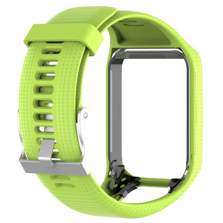 silicone-watchband-wrist-band-strap-replacement-for-tomtom-2-3-runner-2-3-spark-3-green