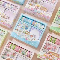 ✽ Kawaii Cartoon Girls Washi Tape Set DIY Decorative Scrapbooking Paper Adhesive Sticker Washi Hand Account Stickers Gift Box Set