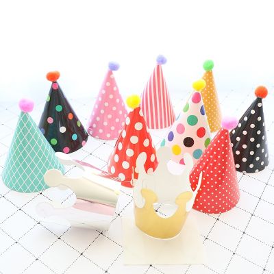 11pcs party hat birthday wedding decoration hat christmas halloween graduation party baby gender revealing cocked hat