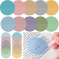 Round Transparent Notes 50 Sheets Memo Notepads Sticker Paper To Do List PET for Student Office Stationery