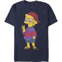 American Cartoon The Simpson mens 100% cotton round neck short -sleeved T-shirt