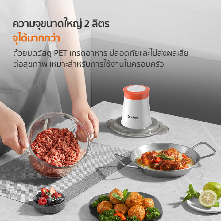 gaabor-2-ลิตร-เครื่องบดอาหาร-300w-เครื่องปั่นพริก-เครื่องบดหมู-เครื่องบดสับ-เครื่องปั่นอาหาร-meat-grinder-gj-m30a-เครื่องใช้ไฟฟ้าในครัวขนาดเล็ก-เครื่องแกง