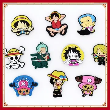 9 Shoe Charms for Crocs ONE PIECE Luffy Nami Chopper Robin Ace Franky Skull