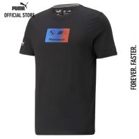 เสื้อยืดแขนสั้นคอกลมPUMA AUTO - เสื้อยืดคอกลมผู้ชายโลโก้ BMW M Motorsport สีดำ - APP - 53588401Cotton 100%  [S-5XL]