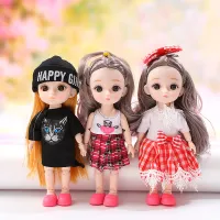 17cm BJD doll small cute lovely doll girl Princess costume doll Mini play house doll small toy birthday gift moveable joint