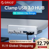 【CW】 ORICO Clip-type USB 3.0 HUB Aluminum External Multi 4 Ports USB Splitter Adapter for Desktop Laptop Computer Accessories(MH4PU)