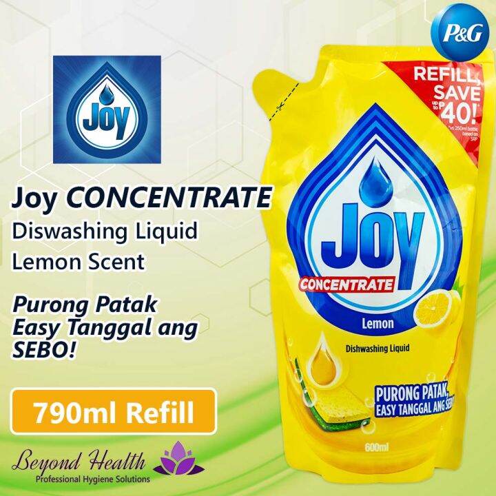 Joy Dishwashing Liquid Concentrate 575ML Value Refill Pouch Lemon Scent