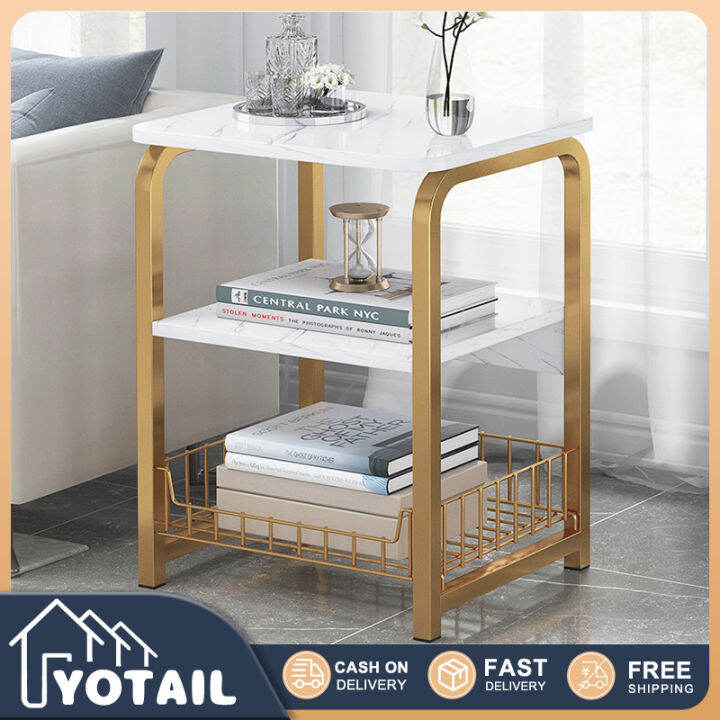 YOTAIL 3layer light luxury small coffee table bedroom simple small