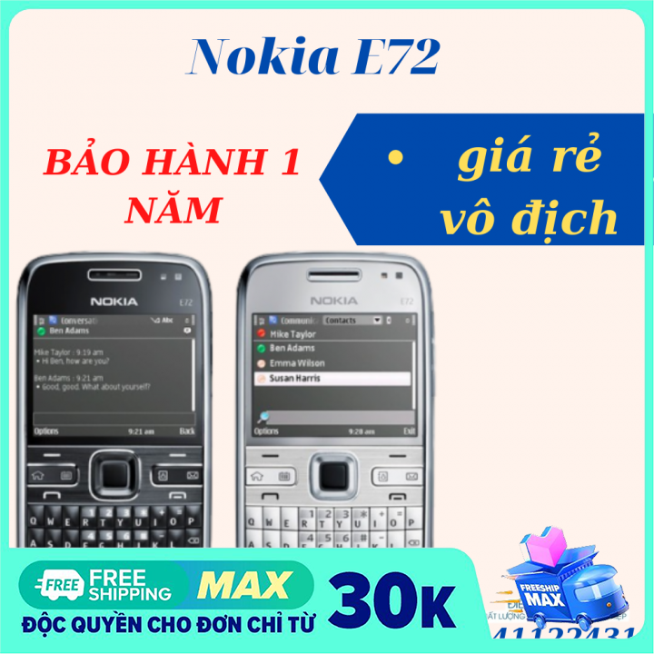 Nokia e72 đã từng là một mẫu điện thoại được ưa chuộng trên thị trường và giờ đây, nó lại quay lại với giá rẻ hơn bao giờ hết. Được trang bị một sim 3G số đẹp, Nokia e72 đảm bảo cho bạn trải nghiệm di động tiện lợi và chi phí thấp.