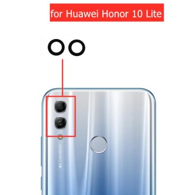 【✆New✆】 anlei3 2ชิ้นสำหรับ Huawei Honor 10i เลนส์กระจกกล้องถ่ายรูปกระจกกล้องมองหลังหลังพร้อมกาว3ม. อะไหล่ทดแทนสำหรับซ่อม10 Lite
